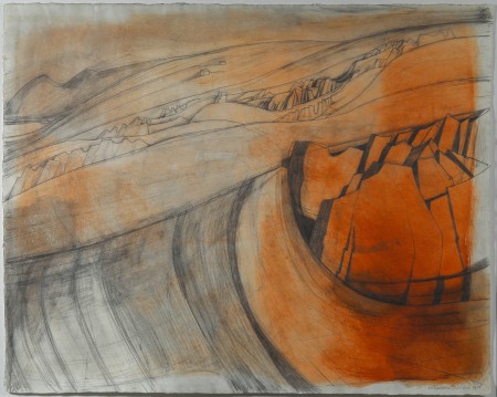 Palinura Campagna, 1955, pencil and tempera on paper