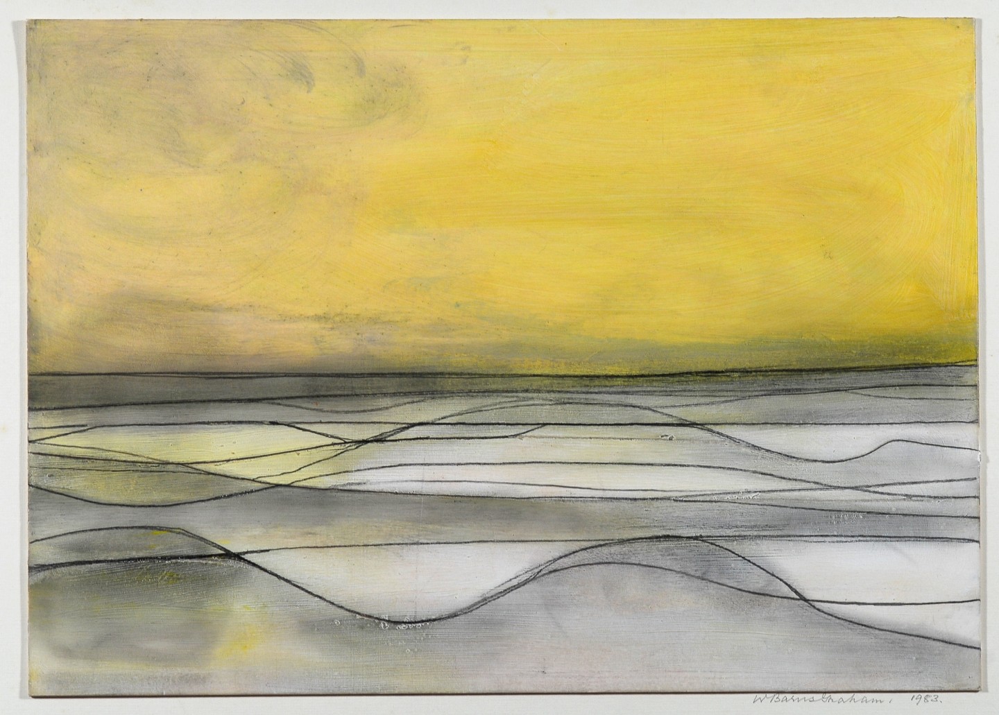 Line Series, 1983, mixed media on card