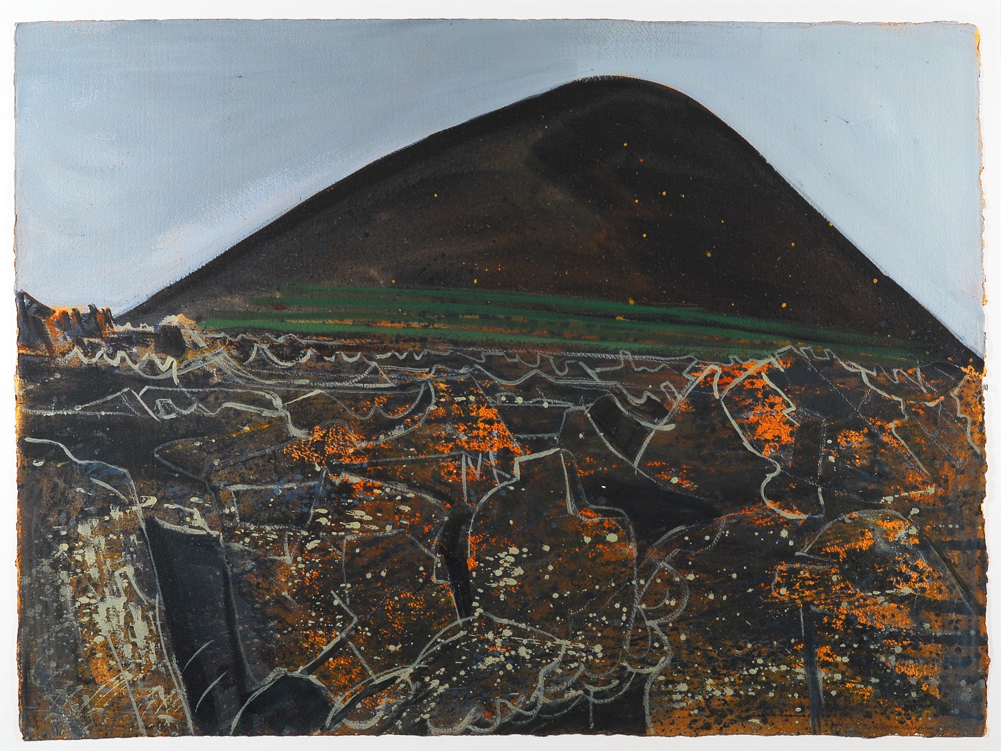 La Geria Lanzarote 1989, acrylic on paper
