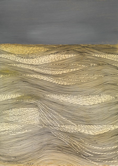 Against the Wind, 1980, mixed media on card