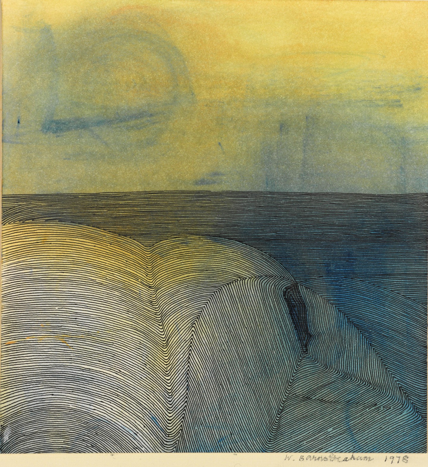 Formation 1, 1978, mixed media on card