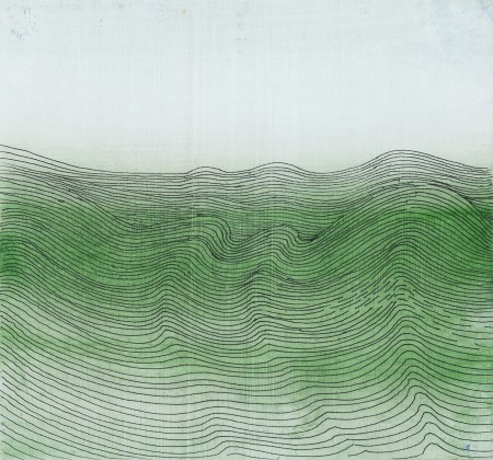 Linear Meditation 2, 1991, pen, ink, mixed media on card