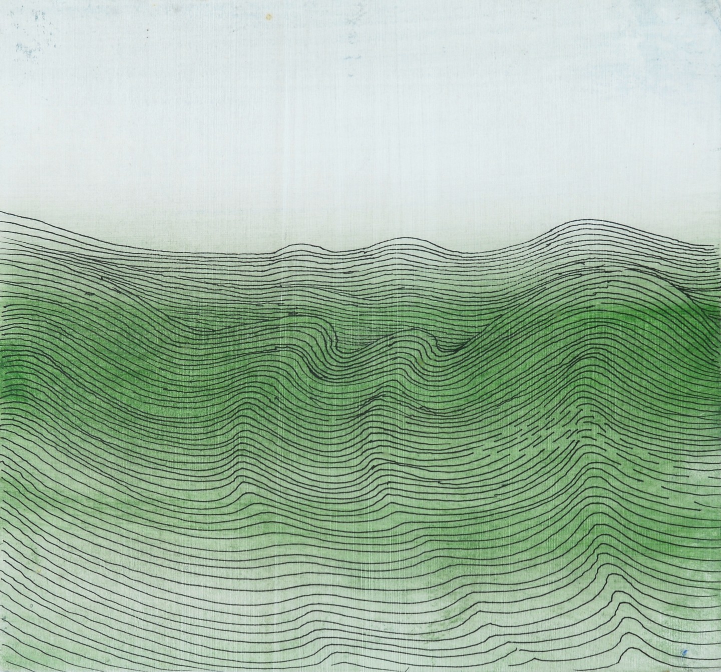 Linear Meditation 2, 1991, pen, ink, mixed media on card