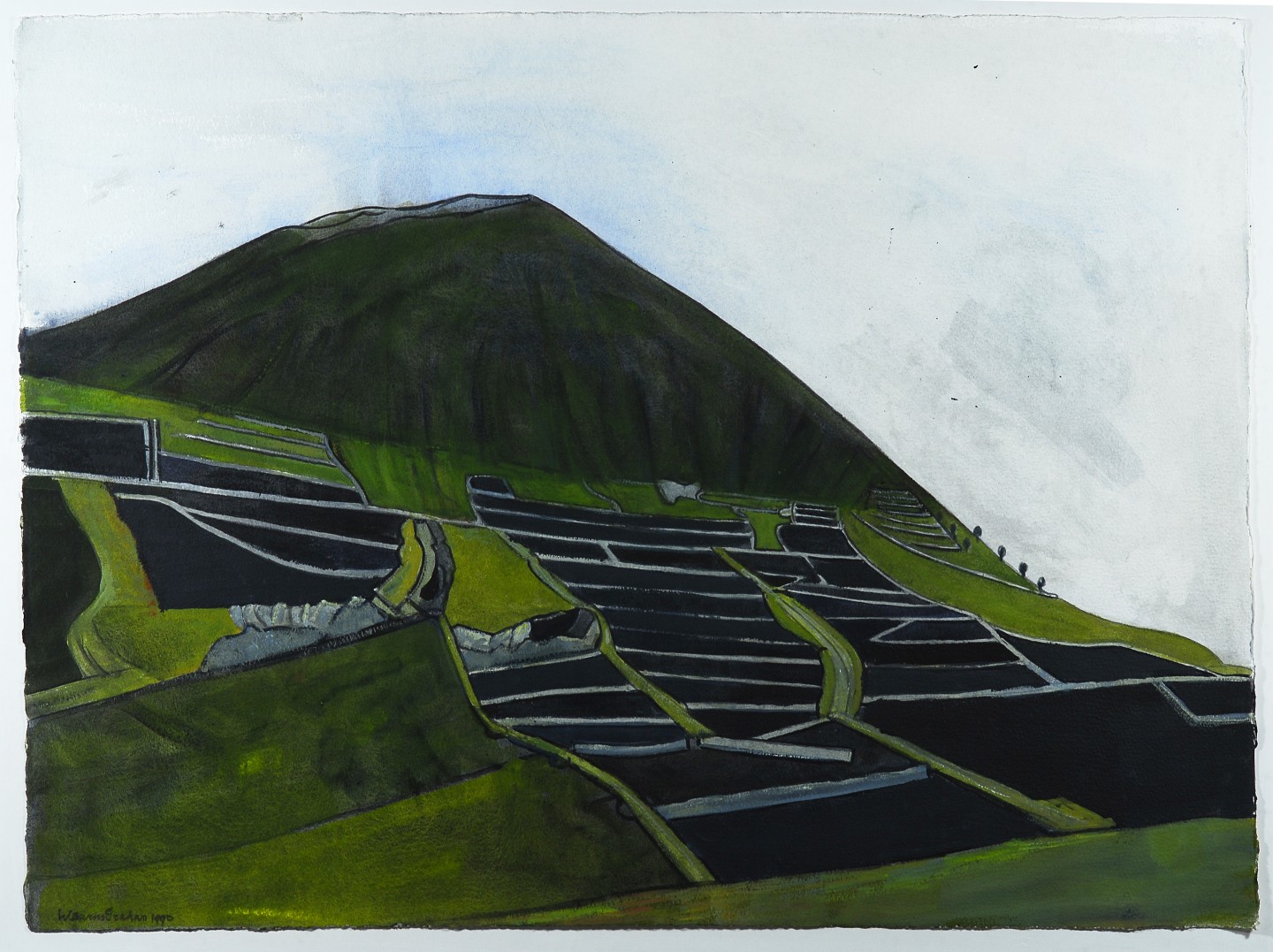 Black Silence, 1990, acrylic on paper
