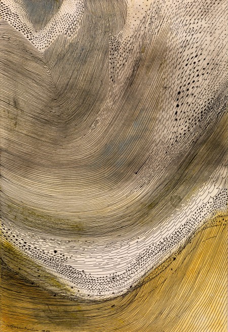 Sea Sound No.9, 1980, mixed media on card