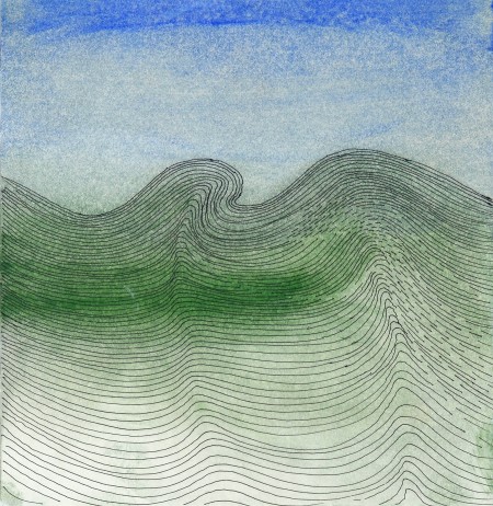 Linear Meditation 3, 1991, mixed media, pen, ink on paper