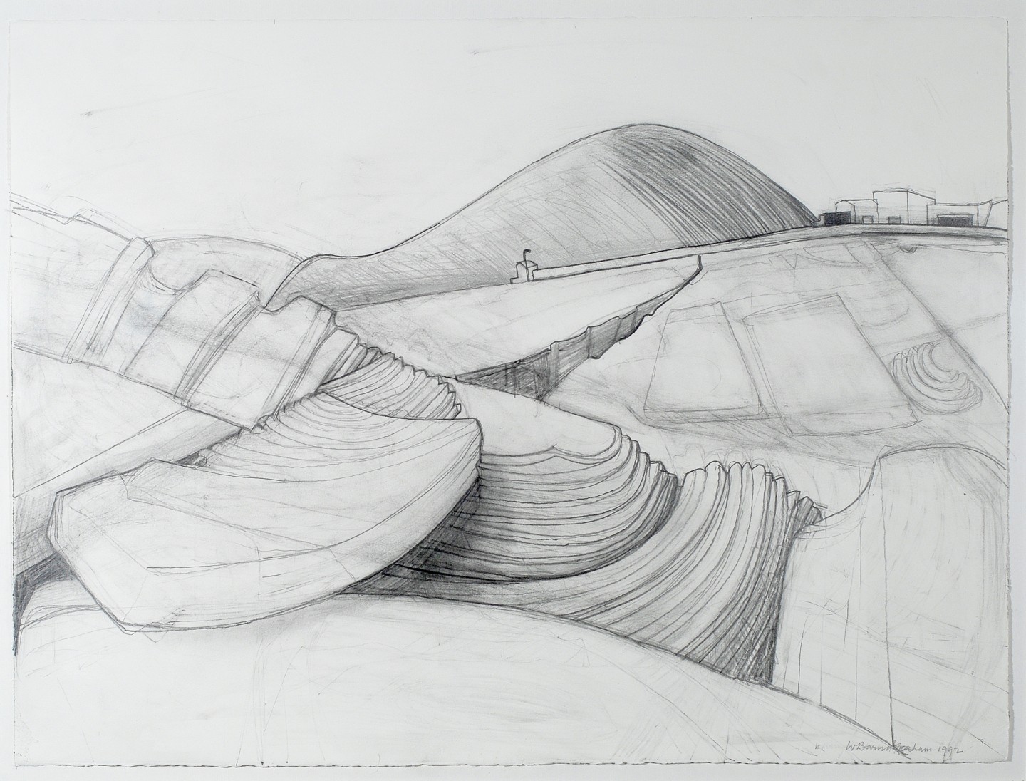 Lava Series, 1992, Pencil on Paper