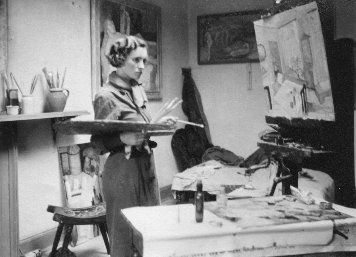 Barns-Graham in her studio Edinburgh 1937