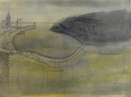 Porthleven, 1951-86, pencil & gouache/paper