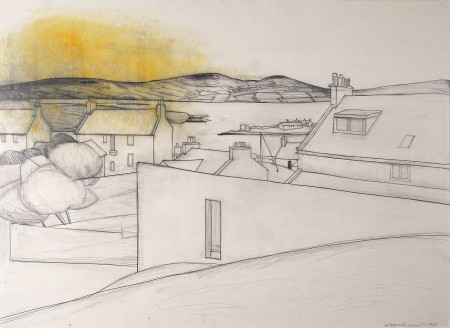 Stromness, Orkney 1, 1985-6, pencil and oil on paper