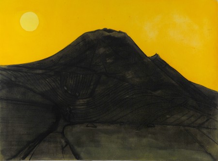 Black Silence 1, Maquez (Yellow), 1990, gouache on paper