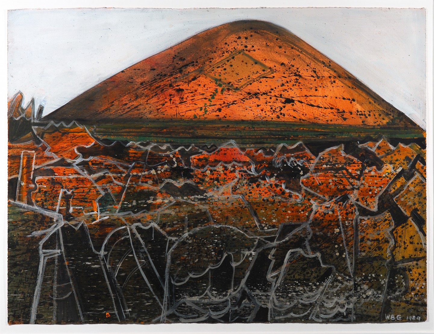 Volcanic Island Lanzarote near La Geria 2, 1989, acrylic on paper